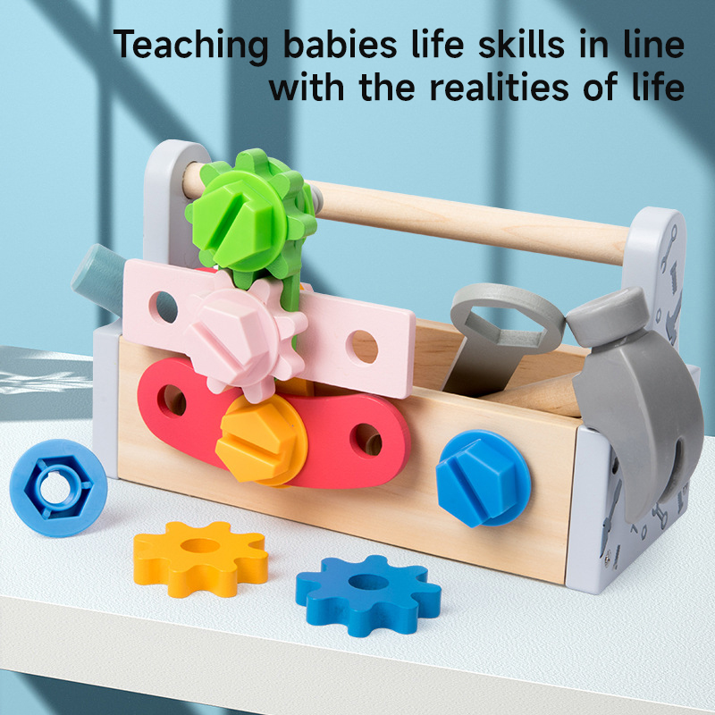 Gardening Tools Kids - Cassetta degli Attrezzi in Legno per